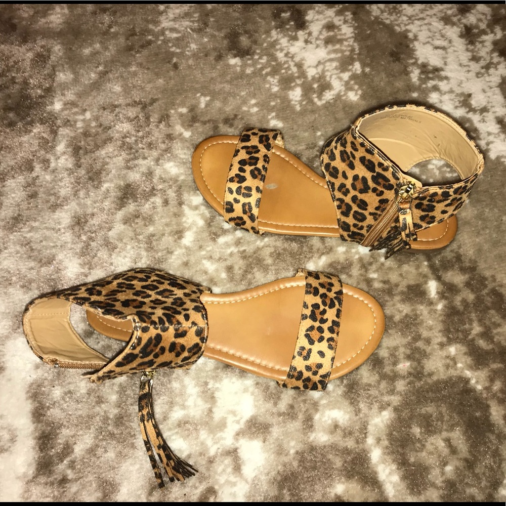Animal print sandals